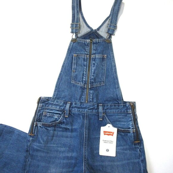 NWT Levi's Orange Tab Overalls in Tomorrow's Parties Straight Leg Denim Jean 28 - Picture 3 of 8
